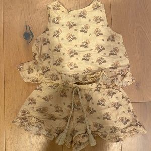 Rylee & Cru Leonie - vintage floral set, Size 4-5Y